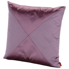 Missoni Home Mono PW Cushion in Purple Cotton and Silk