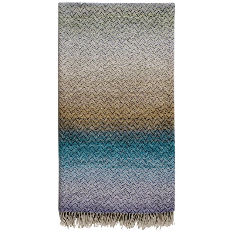 Missoni Home Pascal Throw in Multicolor Beige and Blue Gradient w