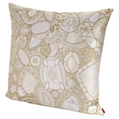 Missoni Home Pessac Cushion in Gold and Cream with Jewel Print