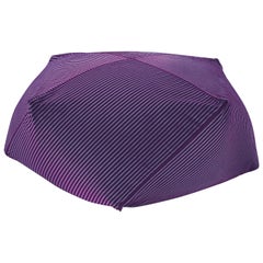 Missoni Home Rafah Diamante Pouf in Purple with Textured Cotton