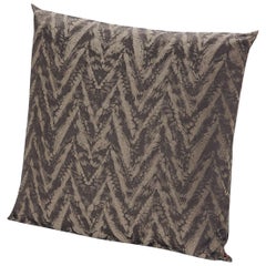 Missoni Home Reunion Cushion in Brown and Beige with Chevron Print