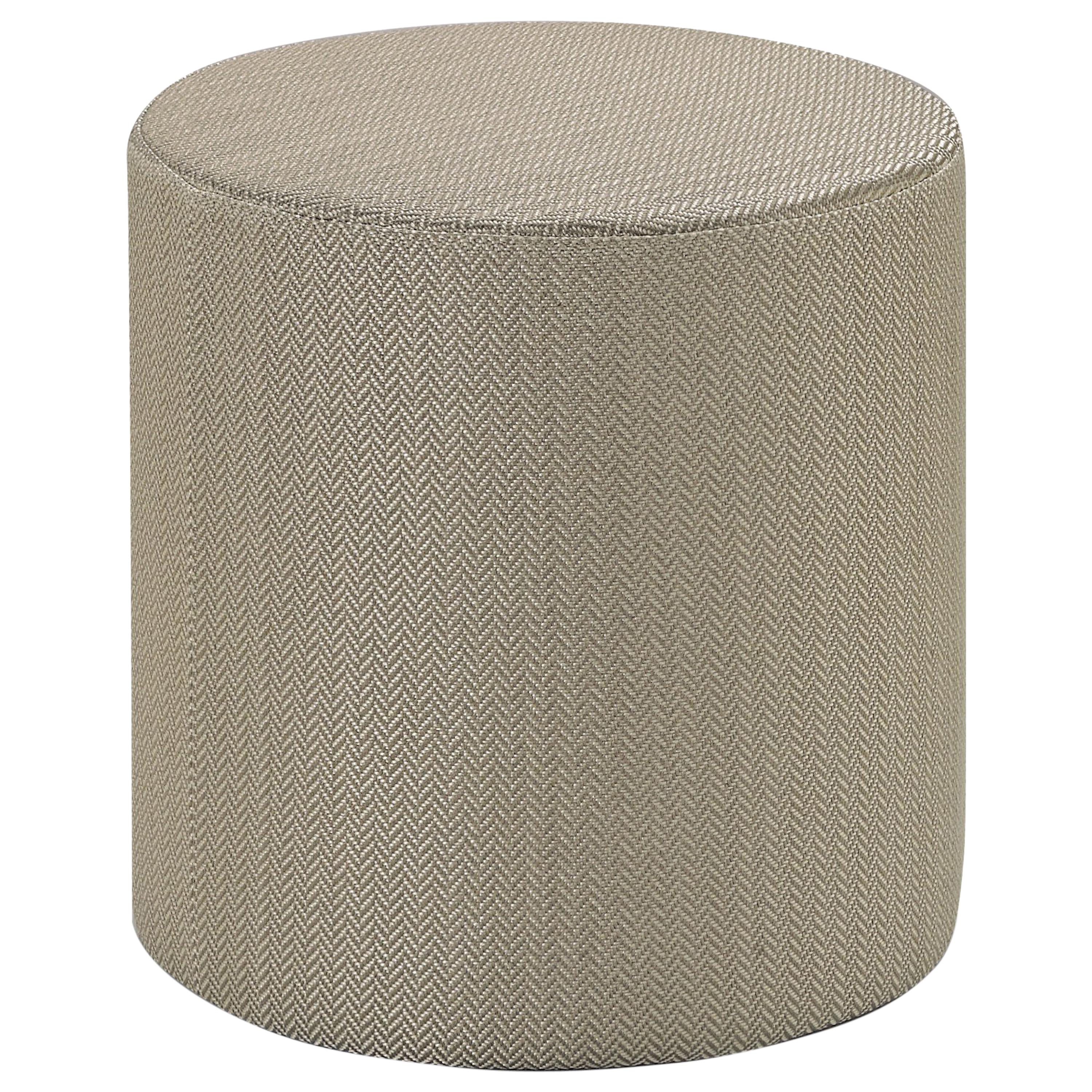Missoni Home Ribe Tall Cylinder Pouf in Solid Tan For Sale