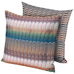 Missoni Home Santafe Seattle Cushion Set in Multi-Color with Greek Key Pattern