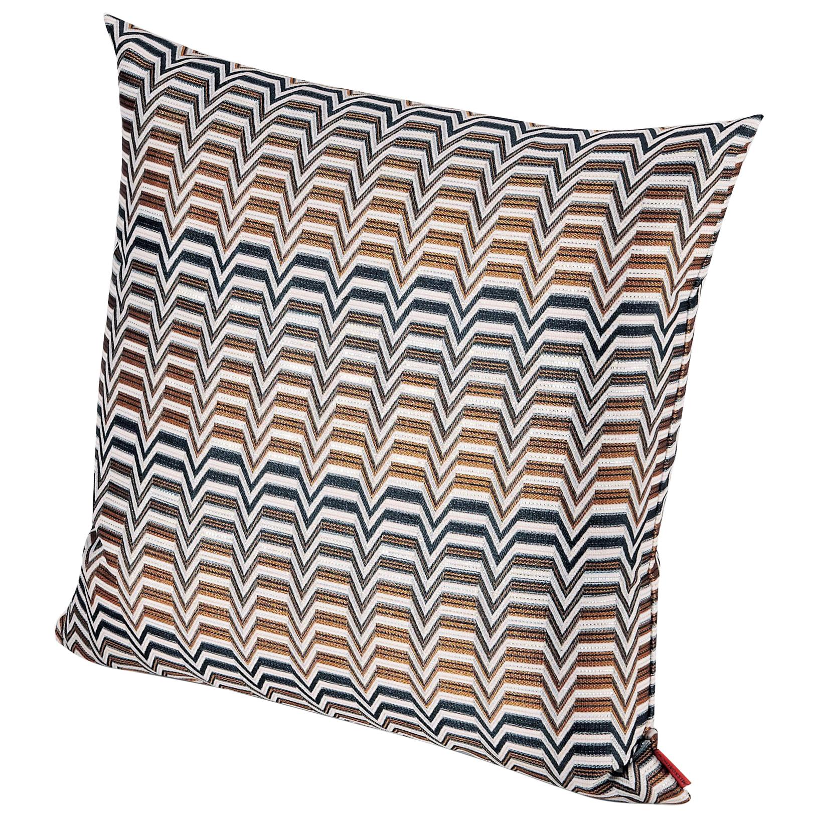 Missoni Home Seattle Cushion in Multi-Color with Chevron Pattern For Sale