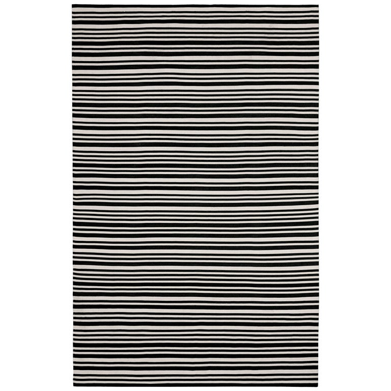 Missoni Home Sergipe Outdoor Rug in Black and White with Striped ...