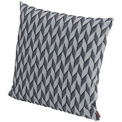 Missoni Home Sestriere Cushion in Black and White with 3-D Chevron Print