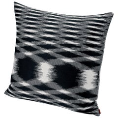 Missoni Home Svezia Cushion in Black and White Flame Print