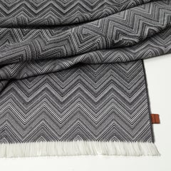 Missoni Home Timmy Throw in Black and White Chevron Print