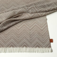 Missoni Home Timmy Throw in Brown and Purple Gradient with Chevron Pattern