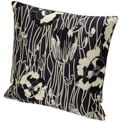 Missoni Home Vail Cushion in Black and White Floral Print