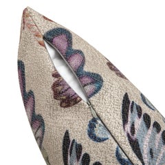 Missoni Home Vientiane Cushion in Jacquard Fabric w/ Multicolor Butterfly Print