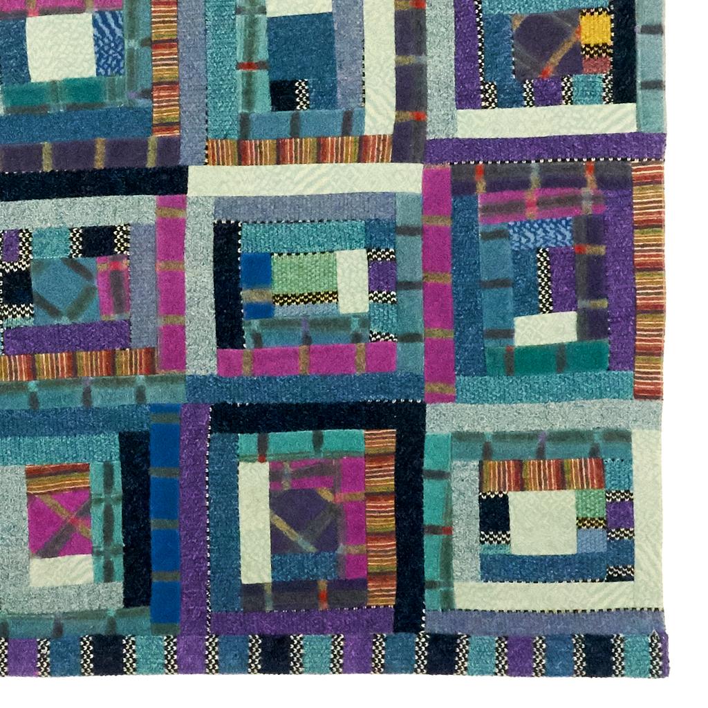 Hand-Woven Missoni Italy for Saporiti Geometric Carpet