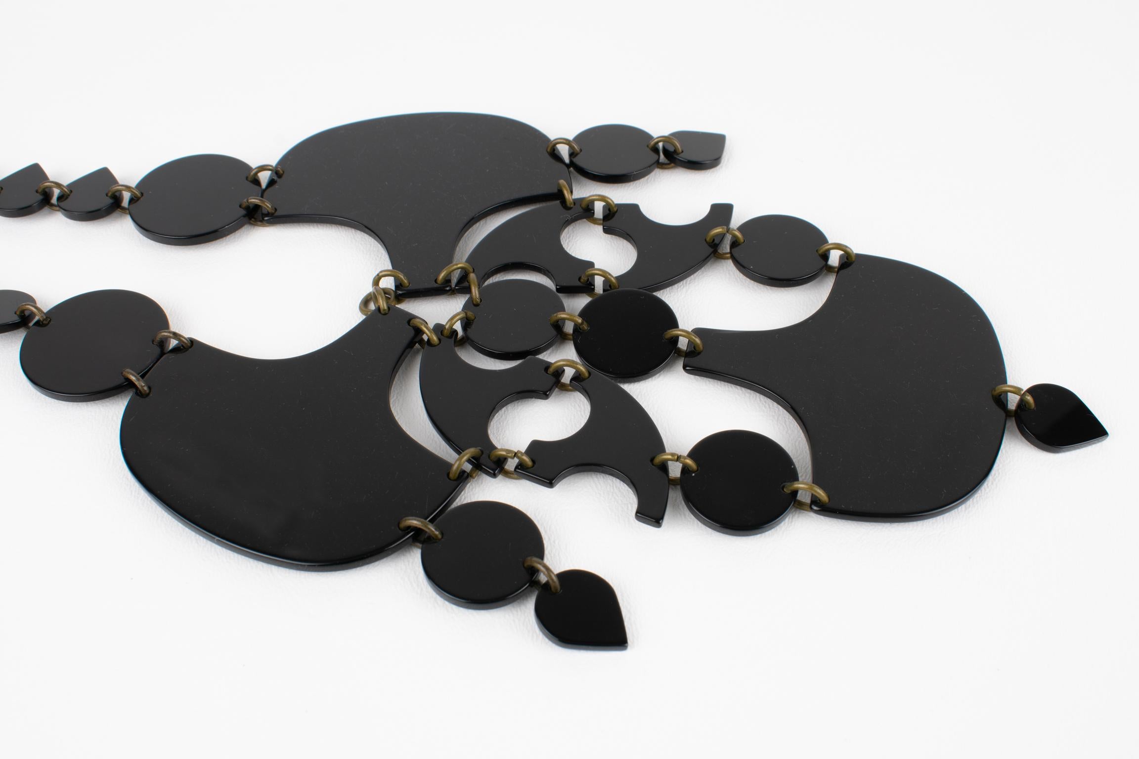 Missoni Italia Importante Collana a Bavaglino Geometrica in Acrilico Lucite in vendita 5
