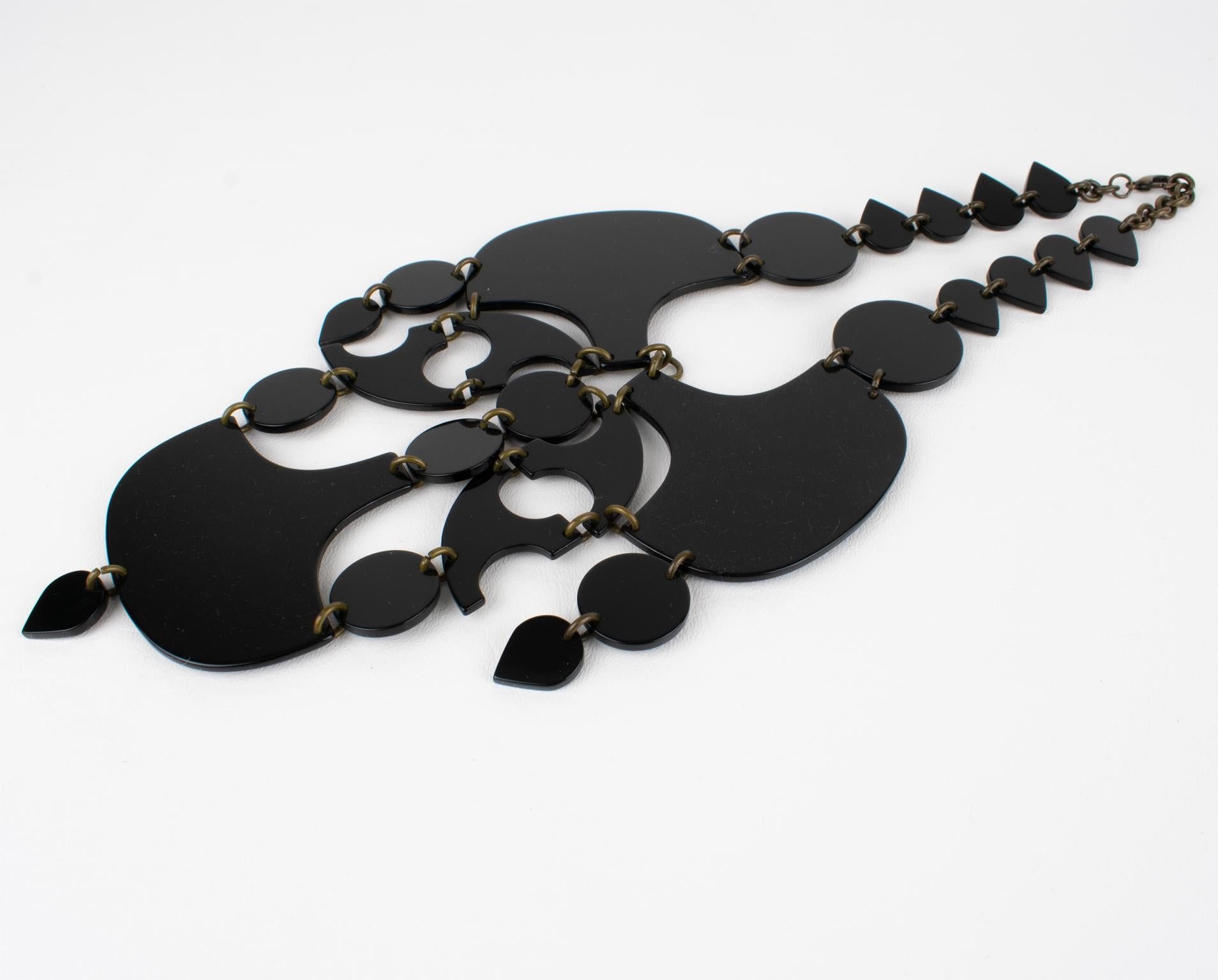 Missoni Italia Importante Collana a Bavaglino Geometrica in Acrilico Lucite in vendita 4