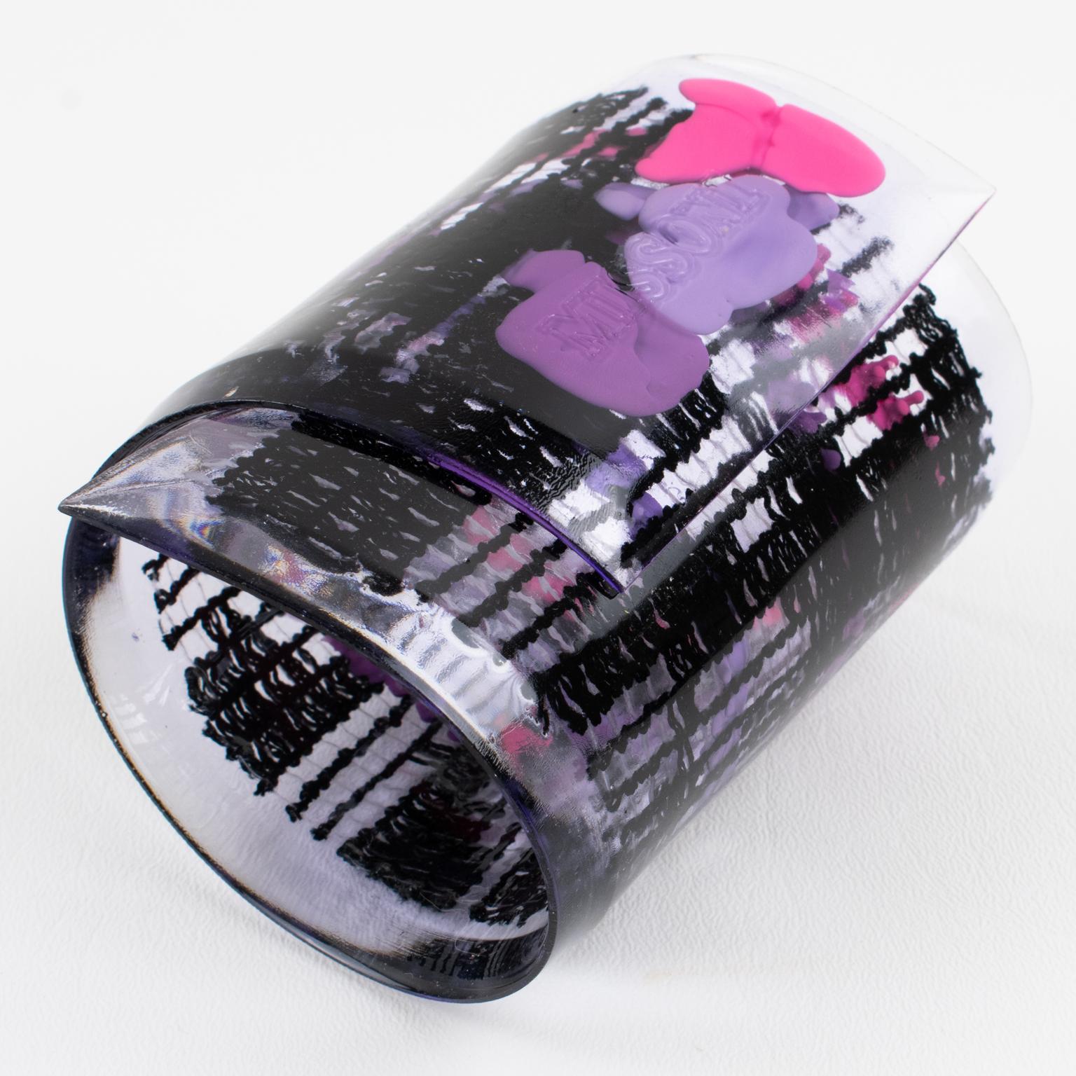 Moderno Missoni Bracciale Extra-Largo Multicolor By-Pass Couture Collezione 2014 in vendita