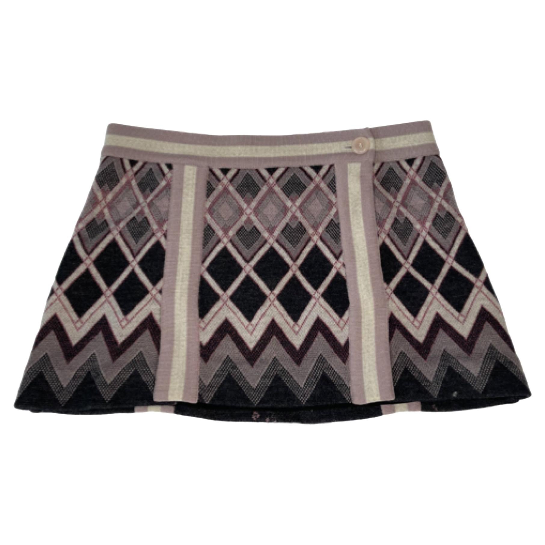 Missoni Knit Lavender Micro Skirt (Size 38)