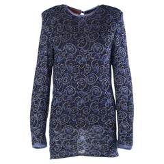 Missoni Knit Mini Dress Blue & Silver - '00s