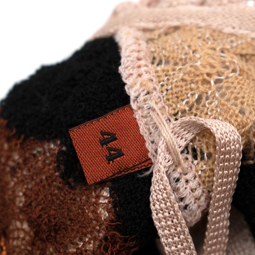 Missoni Knit Zigzag Ruffle Neck Sleeveless Dress - Size US 8 1