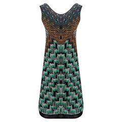 Missoni Knitted Chevron Zigzag Pattern Dress