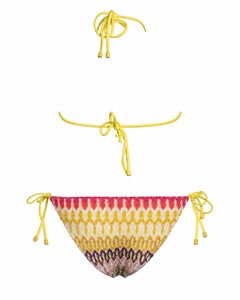 Missoni, knitted multi bikini in pastel tone