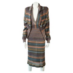 Vintage Missoni, Three-Piece Ensemble, Knit Lamé 70% Silk 30% Metallic, 1980s