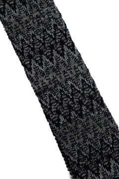 Missoni, knitted tie in black and grey