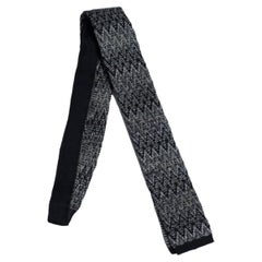 Missoni, knitted tie in black and grey