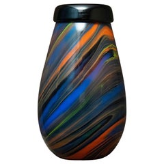 Missoni Große Arte Vetro Murano Vase aus polychromem Marmor:: Italien:: 1980