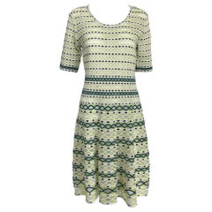 Missoni Lime, White & Black Honeycomb Stretch Knit Dress