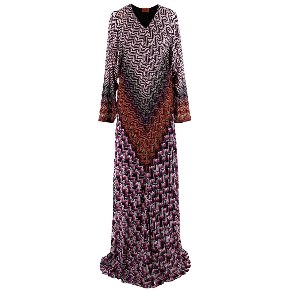 Missoni Lurex Chevron Wool Blend Gown - Size US 0-2 For Sale