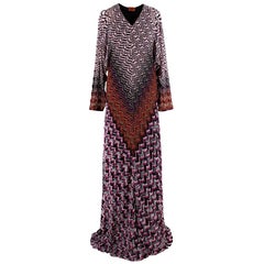 Missoni Lurex Chevron Wool Blend Gown - Size US 0-2