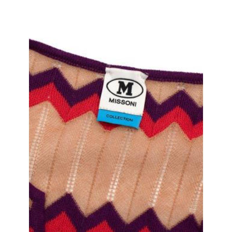 Missoni M  Collection Tan Zig-Zag Knit Kaftan Dress For Sale 1