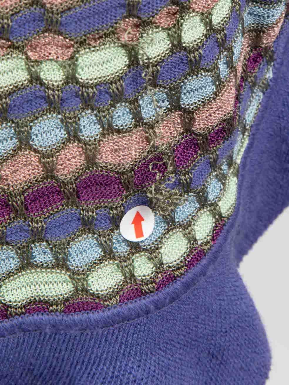 Women's Missoni M Missoni Abstract Pattern Ruffle Trim Knit Dress Size L For Sale