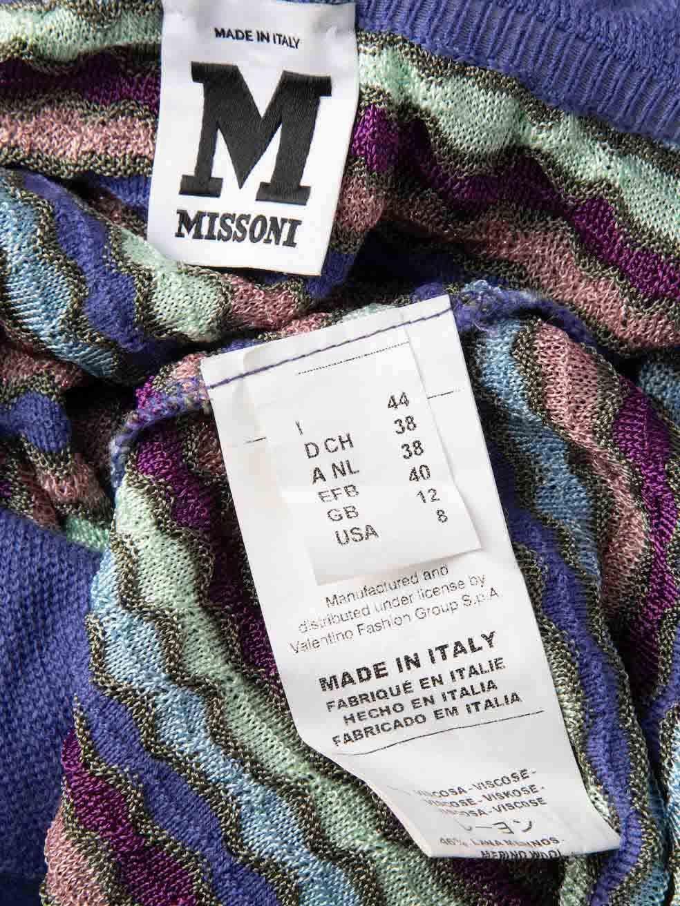 Robe Missoni M Missoni à motif abstrait bordée de volants, taille L en vente 1