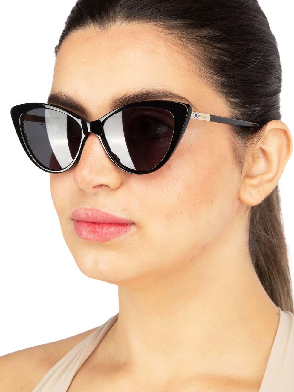 CONDITION is New with tags on this brand new M Missonidesigner item. This item comes with original packaging.
 
 
 
 Details
 
 
 Model: MMI 0049/S
 
 Black
 
 Acetate
 
 Cat Eye Sunglasses
 
 Tinted Grey Lens
 
 Wavy striped pattern on inner arms
