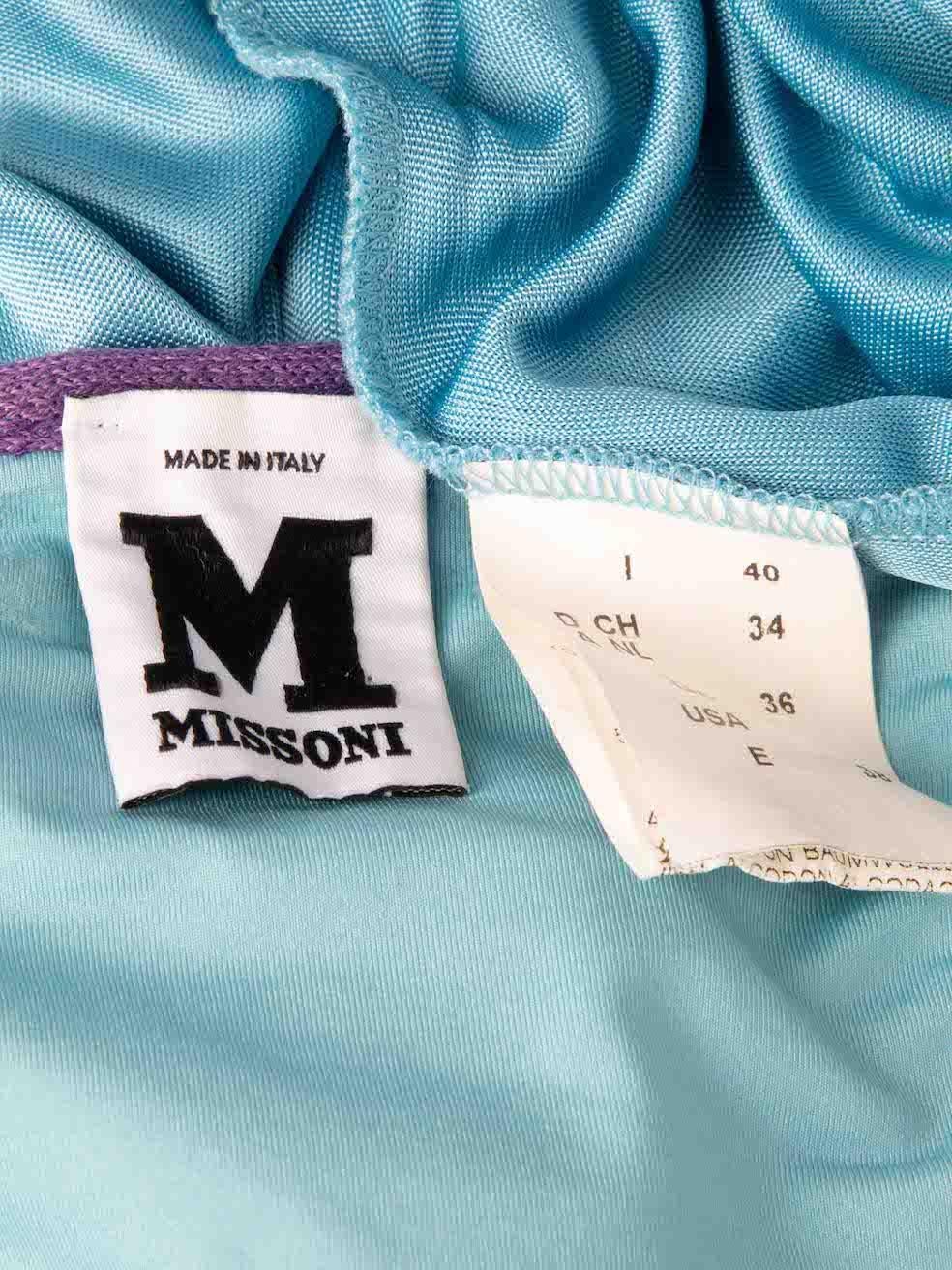 Missoni M Missoni Blue Striped Tube Maxi Dress Size S For Sale 2