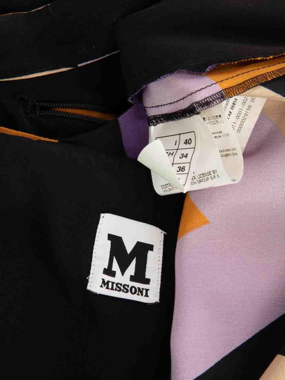 Missoni M Missoni Geometric Print Silk Mini Dress Size S For Sale 2