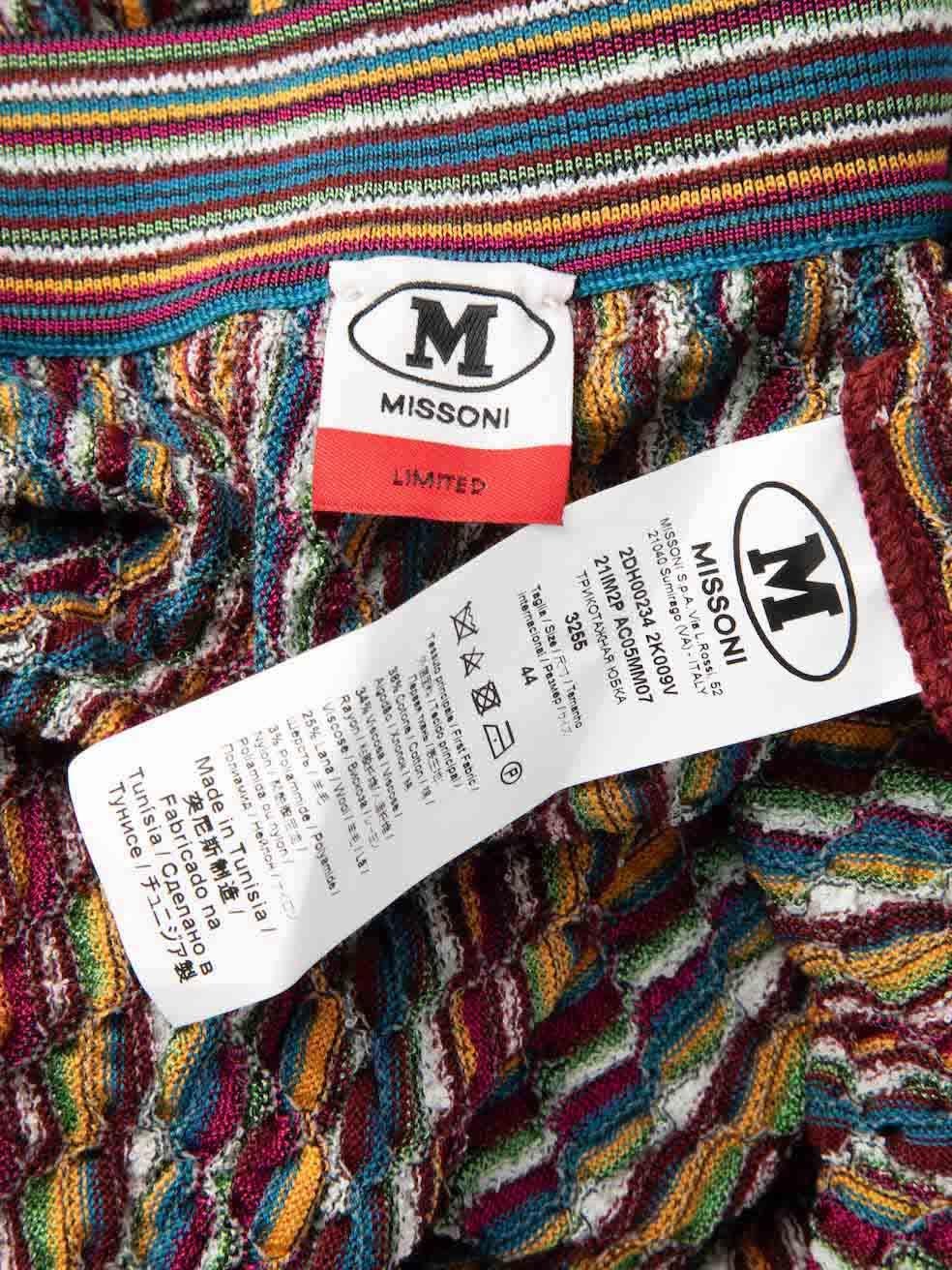Women's Missoni M Missoni Limited Striped Knit Midi Skirt Size L