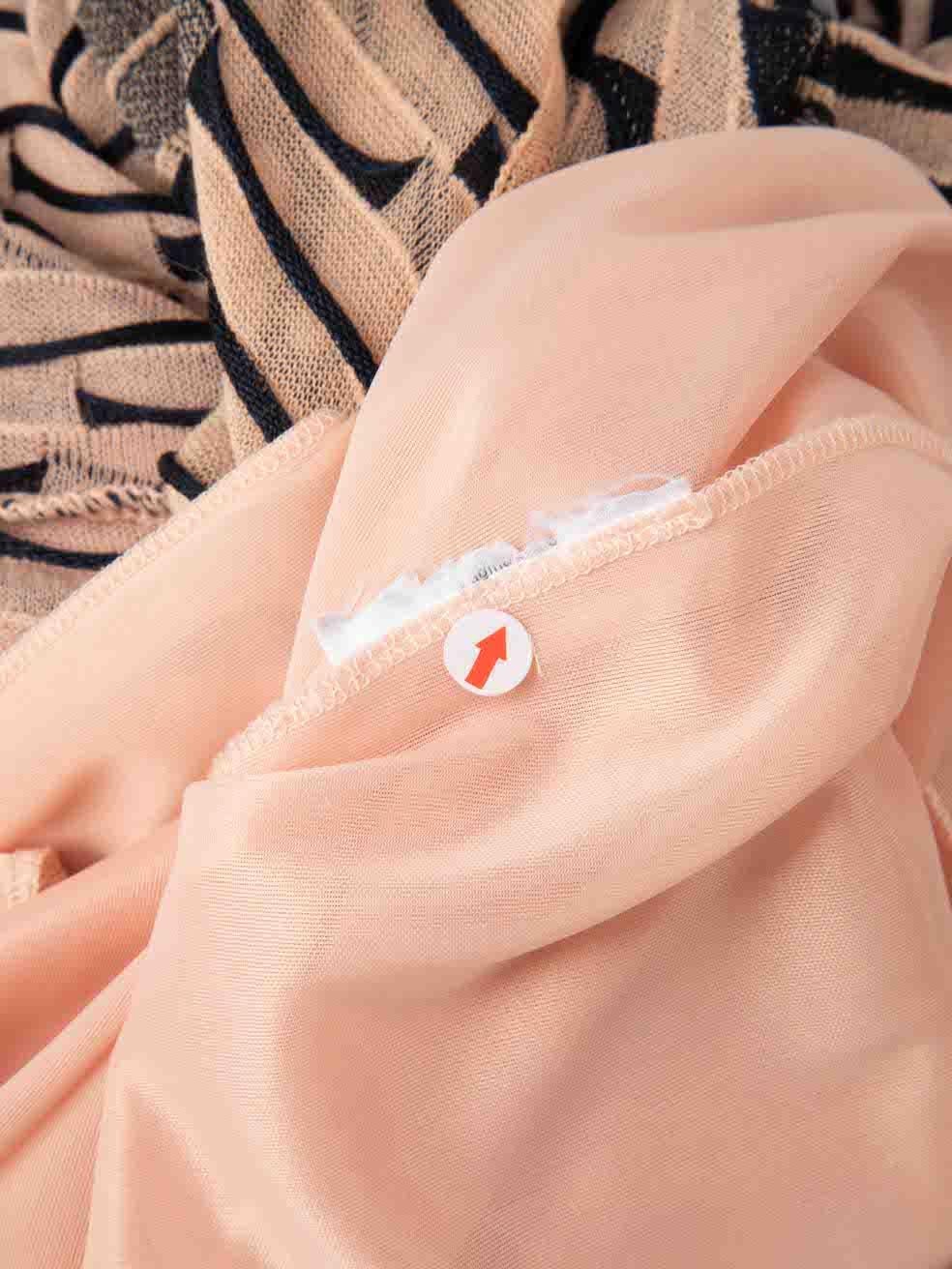 Robe Missoni M Missoni rose abstraite en tricot longueur genou Taille S Pour femmes en vente