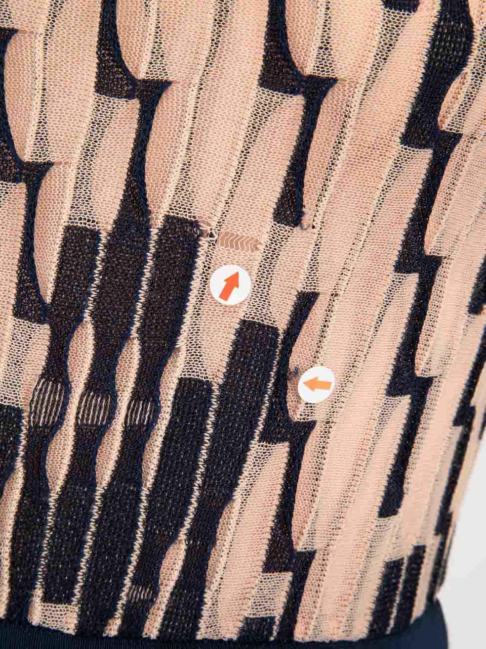 Robe Missoni M Missoni rose abstraite en tricot longueur genou Taille S en vente 1
