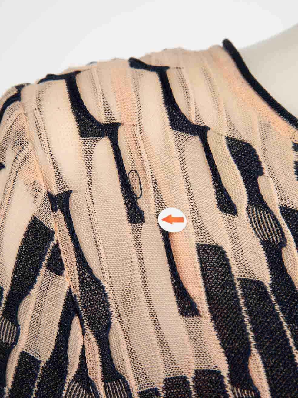 Robe Missoni M Missoni rose abstraite en tricot longueur genou Taille S en vente 2