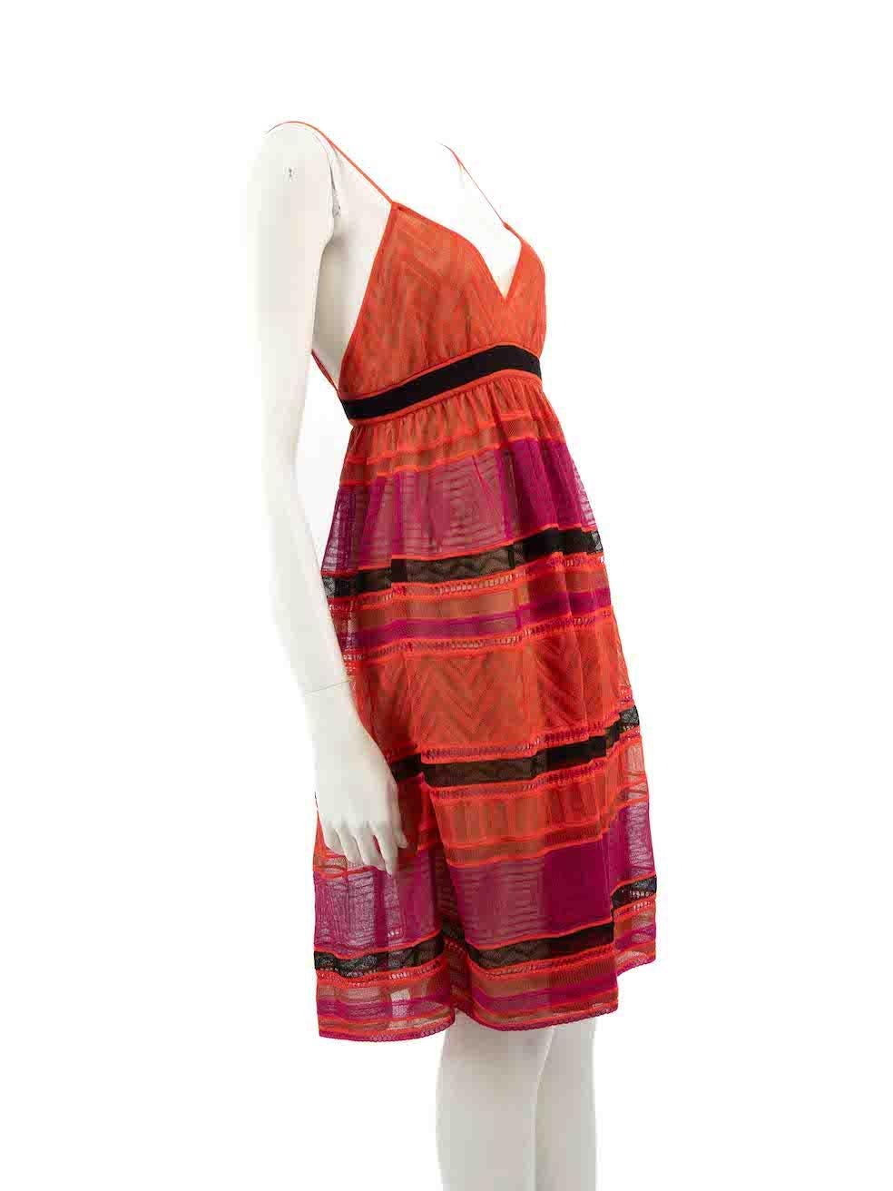 CONDITION is Very good. Minimal wear to dress is evident. Minimal wear to the left side (as worn) lining on cup, where there is a pluck to the weave on this used M Missoni designer resale item.
 
 
 
 Details
 
 
 Red
 
 Cotton
 
 Knee length dress
