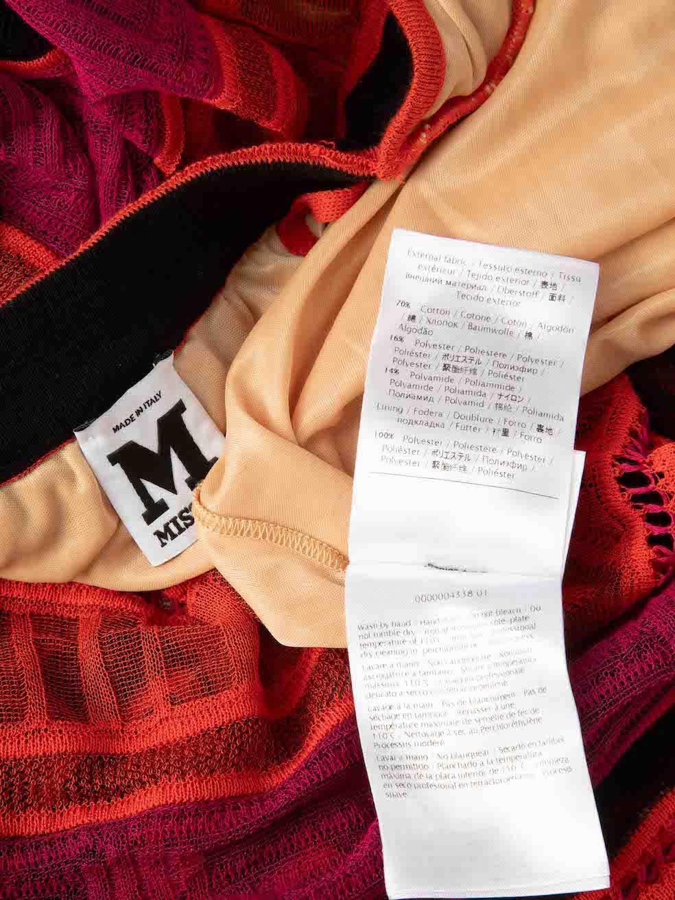 Robe longue rayée rouge Missoni M Missoni, taille S en vente 2
