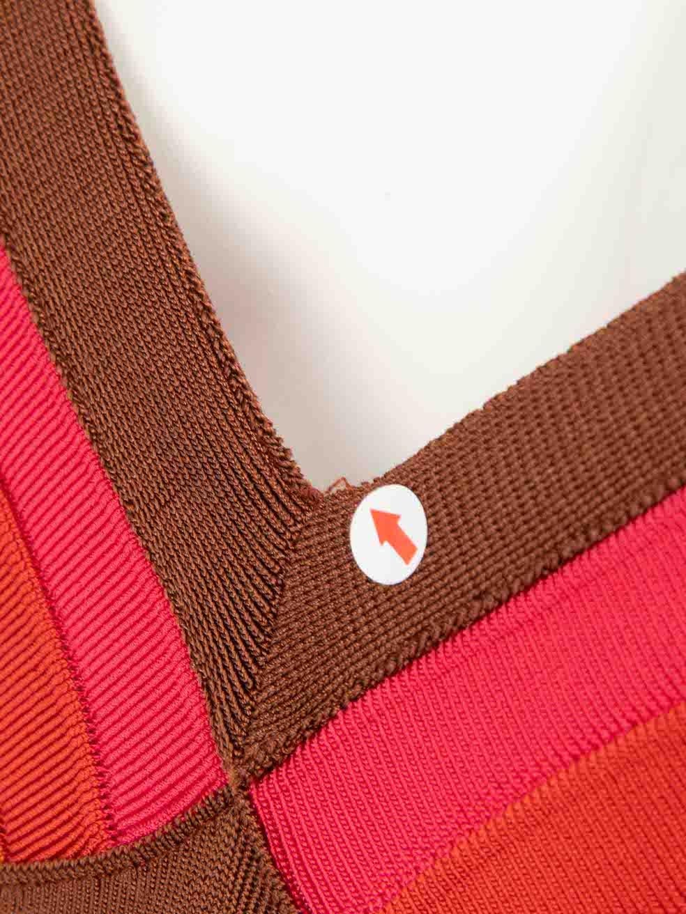 Missoni M Missoni Stripe Pattern Bodycon Knit Mini Dress Size M For Sale 3