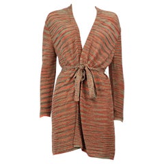 Missoni M Missoni Striped Metallic Knit Cardigan Size M