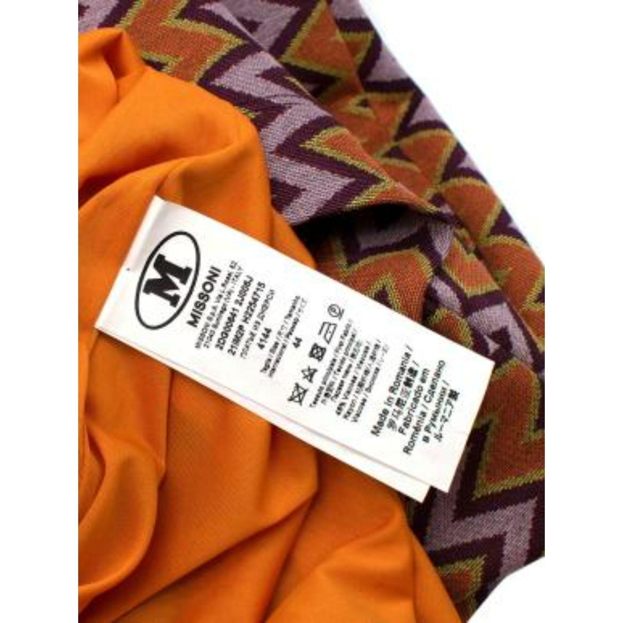 Missoni M Orange Zig Zag Printed Coat & Dress Suit For Sale 6