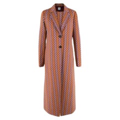 Missoni M Orange Zig Zag Printed Coat & Dress Suit