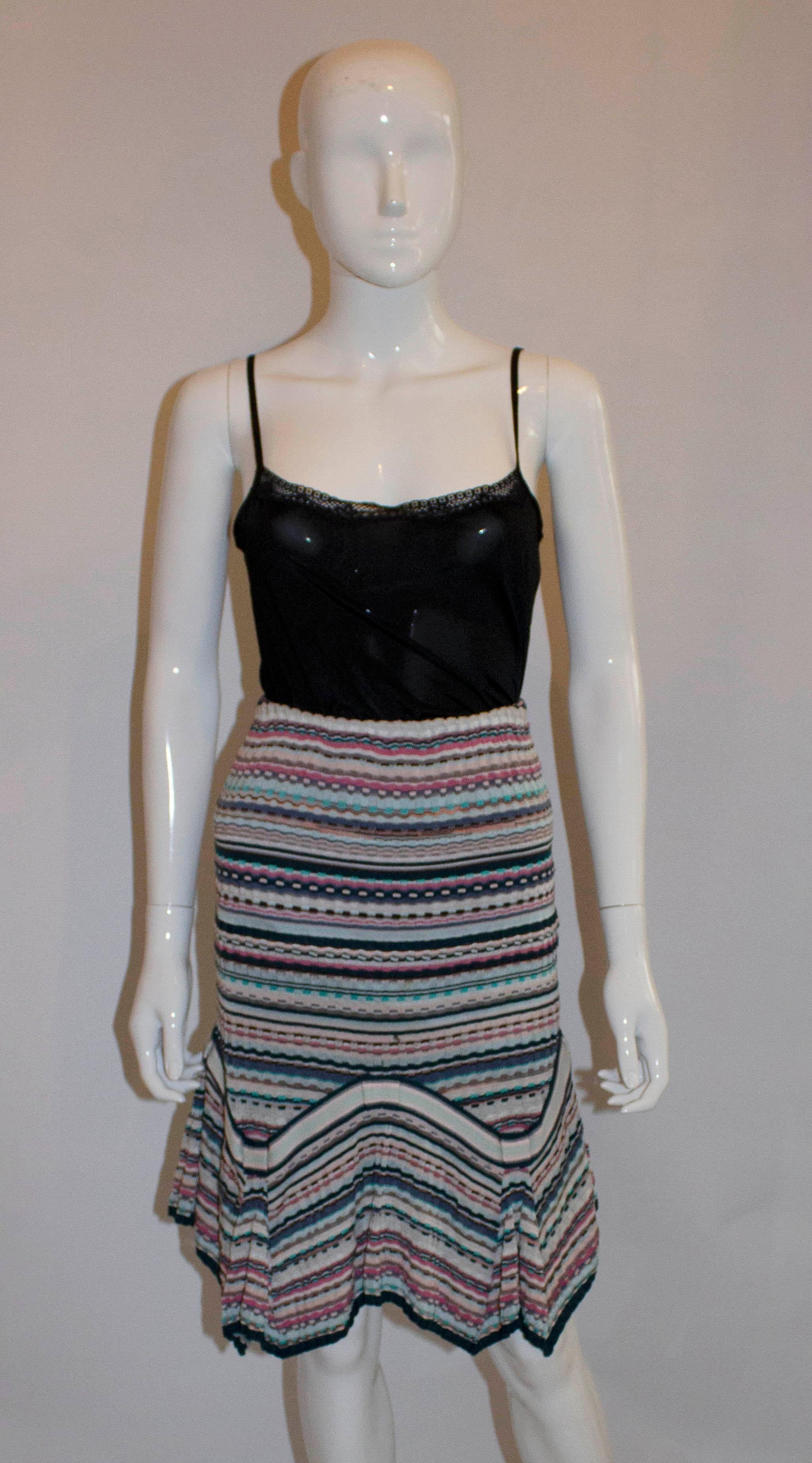 Gray Missoni Main Line Mini Skirt For Sale