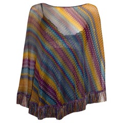 Mehrfarbiger Poncho mit Hauptmotiv von Missoni