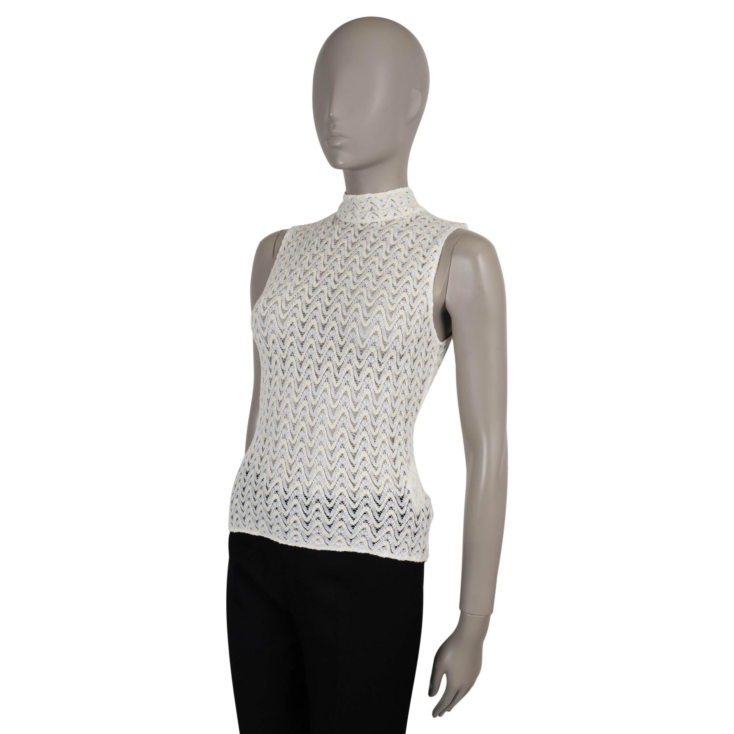 Gris MISSONI MARE débardeur turTLENECK 2023 en viscose crème 42 M en vente